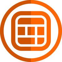 Layout Glyph Orange Circle Icon vector