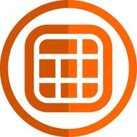 Layout Glyph Orange Circle Icon vector