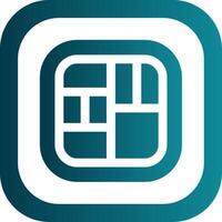 Layout Glyph Gradient Round Corner Icon vector