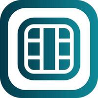 Layout Glyph Gradient Round Corner Icon vector