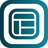 Layout Glyph Gradient Round Corner Icon vector