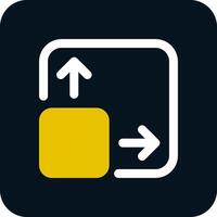Expand Glyph Two Color Icon vector