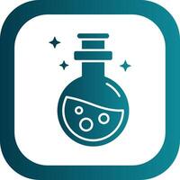 Potion Glyph Gradient Round Corner Icon vector