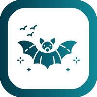 Bat Glyph Gradient Round Corner Icon vector