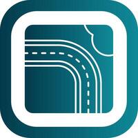 Highway Glyph Gradient Round Corner Icon vector