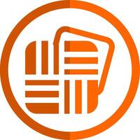 Texture Glyph Orange Circle Icon vector