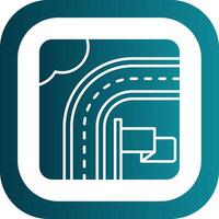 Destination Glyph Gradient Round Corner Icon vector
