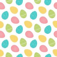 Vector colored Easter eggs pattern, seamless background for your Happy Easter greeting card.
