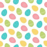 Vector colored Easter eggs pattern, seamless background for your Happy Easter greeting card.