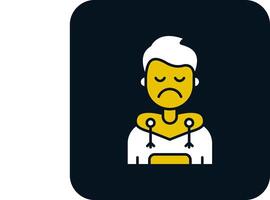 Sad Glyph Two Color Icon vector