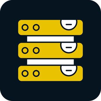 icono de dos colores de glifo de base de datos vector