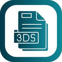 3ds Glyph Gradient Round Corner Icon vector