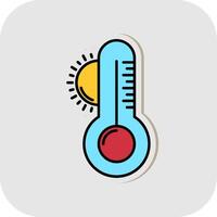 Weather Line Filled White Shadow Icon vector