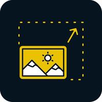 Resize Glyph Two Color Icon vector