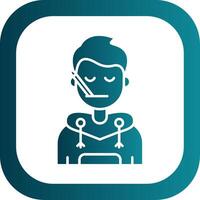 Sick Glyph Gradient Round Corner Icon vector
