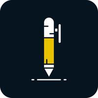 Pen Glyph Two Color Icon vector