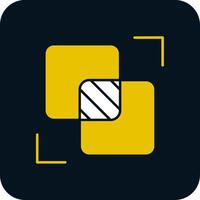 Intersect Glyph Two Color Icon vector