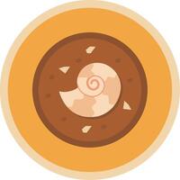 Fossil Flat Multi Circle Icon vector