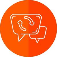 Syncing Line Red Circle Icon vector