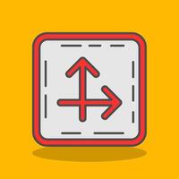 Intersect Filled Shadow Icon vector
