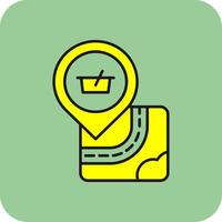 Shopping Filled Yellow Icon vector