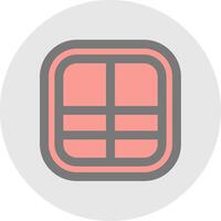 Layout Line Filled Light Circle Icon vector