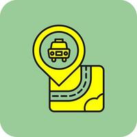 Taxi Filled Yellow Icon vector