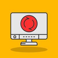 Recycle Filled Shadow Icon vector
