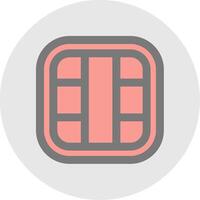 Layout Line Filled Light Circle Icon vector