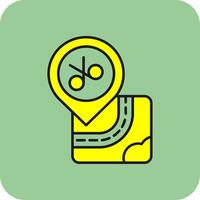 Haircut Filled Yellow Icon vector