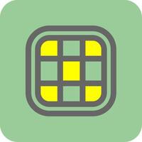 Layout Filled Yellow Icon vector