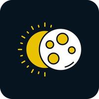 Eclipse Glyph Two Color Icon vector