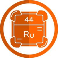 Ruthenium Glyph Orange Circle Icon vector