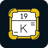 Potassium Glyph Two Color Icon vector