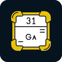 Gallium Glyph Two Color Icon vector