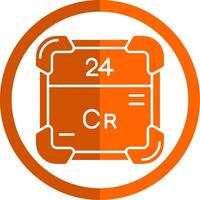 Chromium Glyph Orange Circle Icon vector