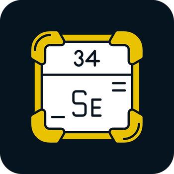 Selenium Glyph Two Color Icon vector