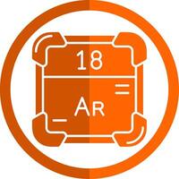 Argon Glyph Orange Circle Icon vector