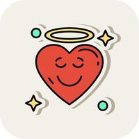 Angel Line Filled White Shadow Icon vector