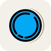 Circle Line Filled White Shadow Icon vector