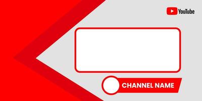 Youtube Channel Cover Wireframe. Youtube Banner For Design Your Channel. Youtube Channel Name Lower Third vector