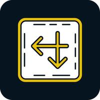 Intersect Glyph Two Color Icon vector