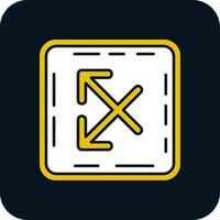 Intersect Glyph Two Color Icon vector