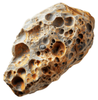 ai generato naturale Favo roccia struttura con intricato fori su trasparente sfondo - azione png. png