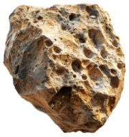 AI generated Natural honeycomb rock structure with intricate holes on transparent background - stock png. png