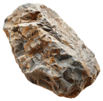 AI generated Intricate textured rock formation on transparent background - stock png. png