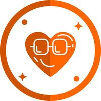 Cool Glyph Orange Circle Icon vector