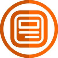 Layout Glyph Orange Circle Icon vector