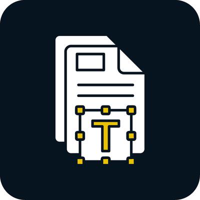 Text Glyph Two Color Icon