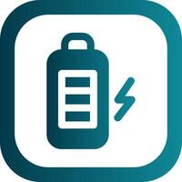 Battery Glyph Gradient Round Corner Icon vector